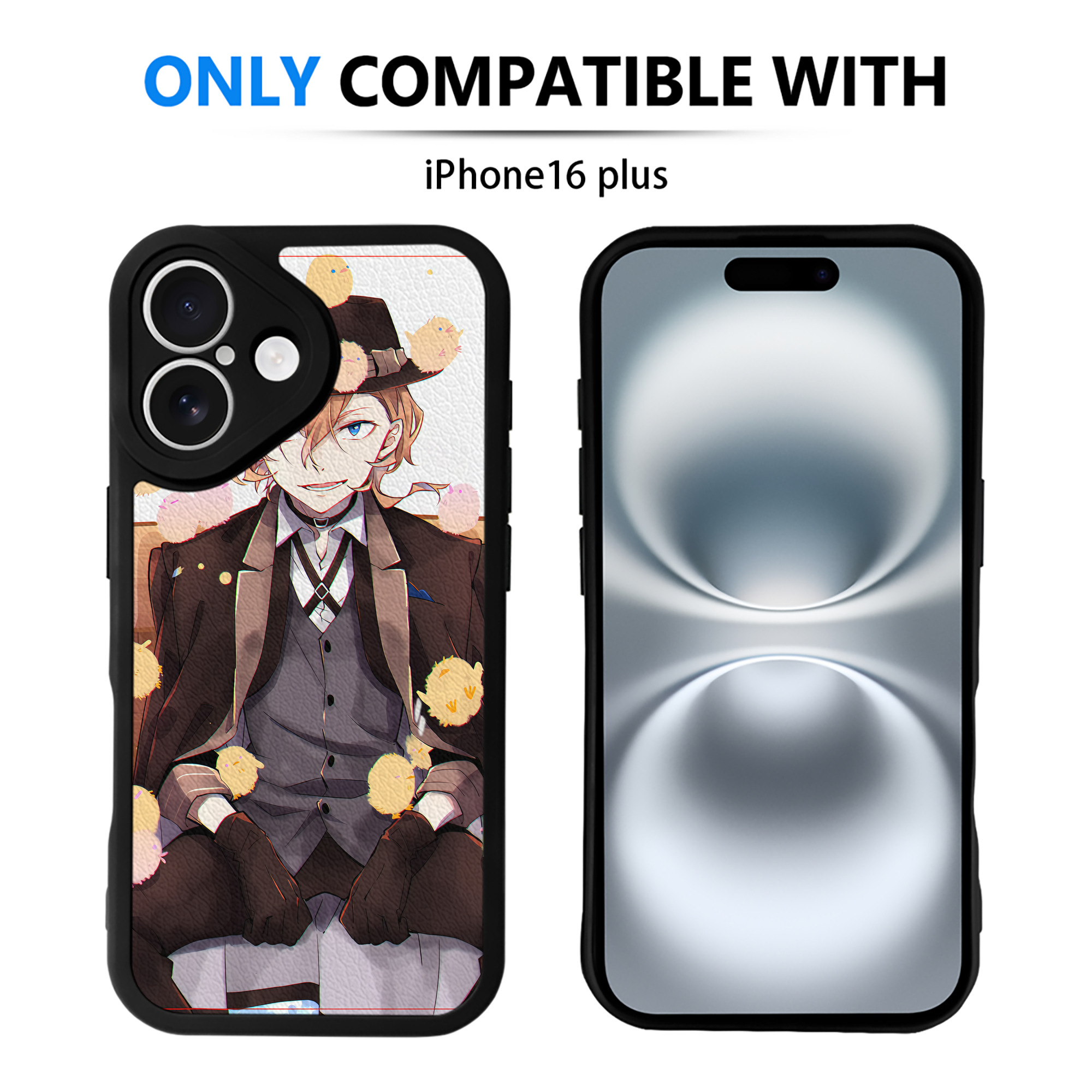 （画像用） 文豪ストレイドッグス Bungo Stray Dogs 【iPhone 16シリーズ対応】シリコンスマホケース（レザー調） 材質：シリコン